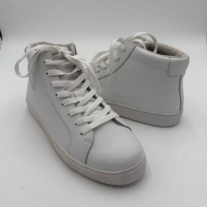 American Eagle Men's White Leather High Top Lace Up Fashion Sneakers Size 9 NWOT